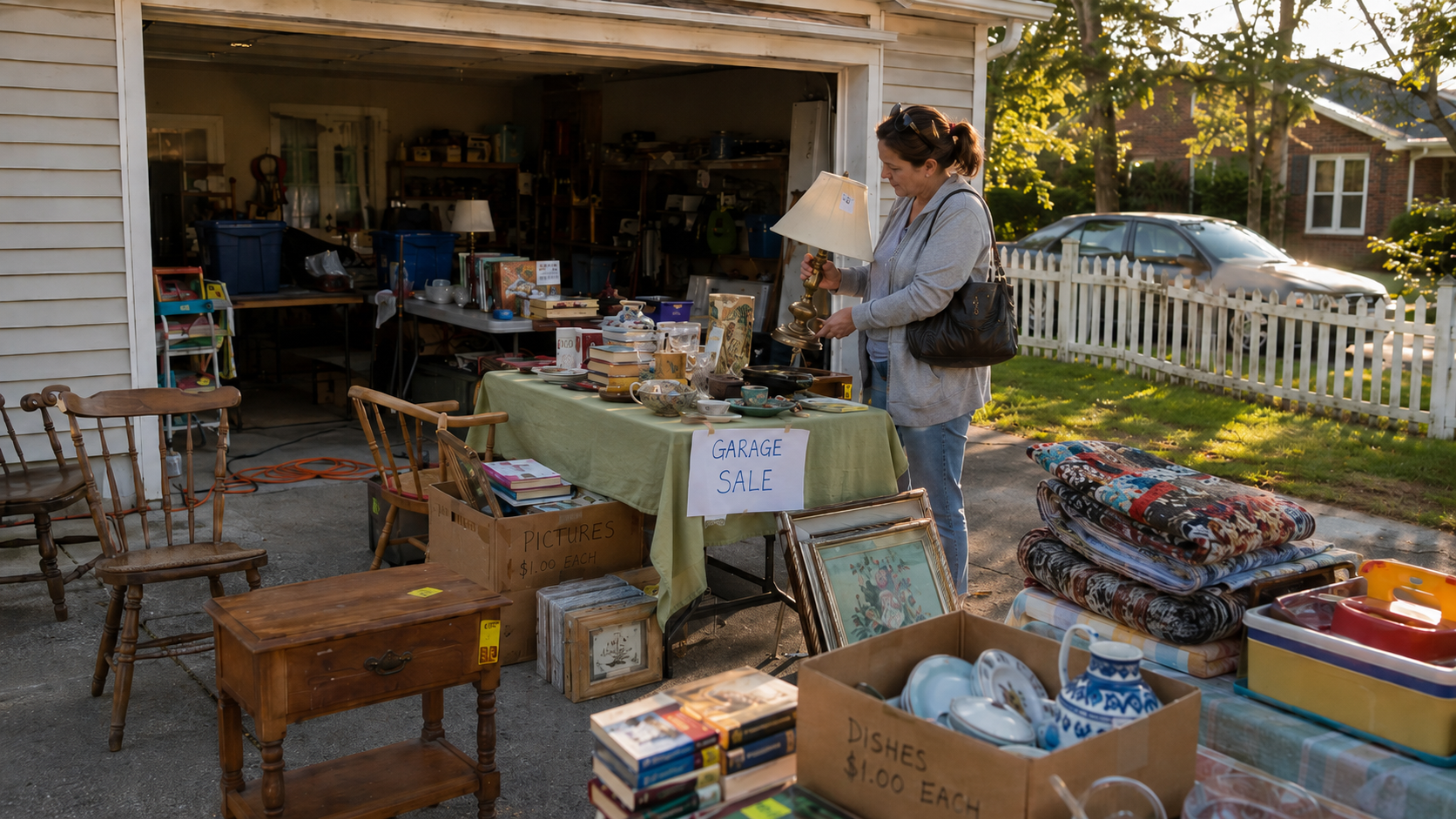 Shopper planning garage sale route